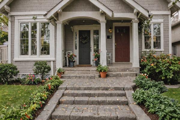 House exterior with fresh paint job and beautiful curb appeal