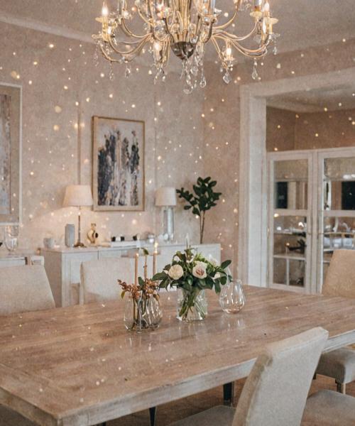 Bright modern dining room interior